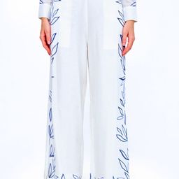 COVER STORY Women Leaf Printed Wide Leg Trouser-image-67