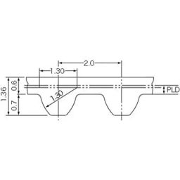 Mitsuboshi Chloroprene Rubber Super Torque Timing Belt S2M Type (Length 1524 mm, Teeth 762), 100S2M1524G-image-82