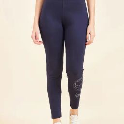 Sweet Dreams Navy Printed Sports Tights-image-87