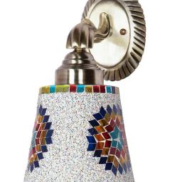 FOS LIGHTING Multicolor Mosaic Glass Wall Sconce with Star Pattern image 5