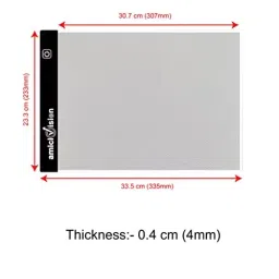 amicivision LED Lighted Tracing Board With Brightness Controlled Touch Button A4 1.5 m 210 GSM White image 3
