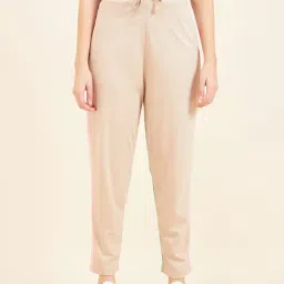 Sweet Dreams Beige & Green Color-Block Sports Track Pants-image-75