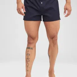 VASTRADO Core Fashion Navy Blue Regular Fit Solid Boxer-image-6