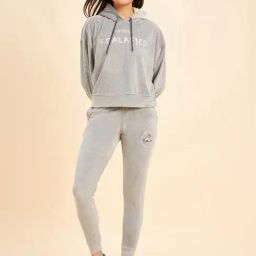 Sweet Dreams Grey Regular Fit Tropical Tracksuits-image-38