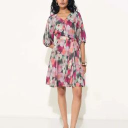 Akkriti By Pantaloons Vineyard Green Regular Fit Printed Dress-picture-49