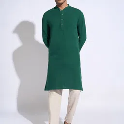 indus route by Pantaloons Men Printed Thread Work Dobby Kurta-picture-17