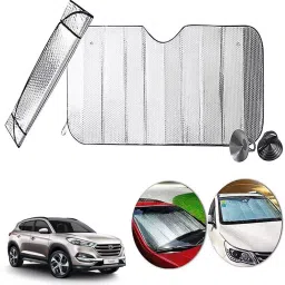 Auto Pearl F250 Dashboard Sun Shade Cover with Suction Cup for Tucson (Silver)-40