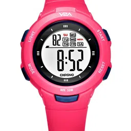 V2A Women Grey Dial & Pink Straps Digital Multi Function Watch DK8217-53