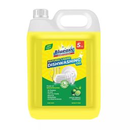 BLUEOXY Natural Dishwash Liquid Gel 5 L Green Orange Fragrance Yellow-image-69