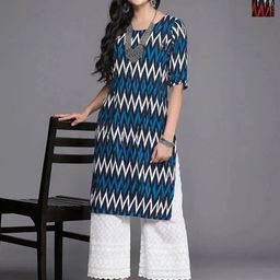 Anouk Rustic Women Pack Of 2 Geometric Printed Crepe Straight Kurta-55