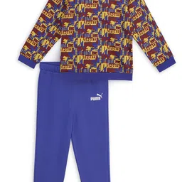 Puma Infants Printed Pure Cottton Top With Joggers Clothing Set-image-58
