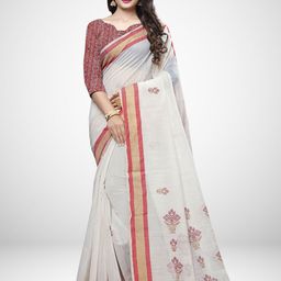KALINI Ethnic Motifs Woven Design Saree with Unstitched Blouse Piece-image-69