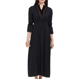 109 F Black Midi Dress-image-51
