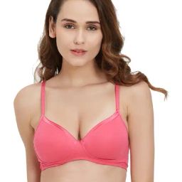 Soie Pink Non Wired Padded T-Shirt Bra-picture-19