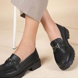 DressBerry Women Patent Leather Loafers-image-47