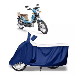 Auto Pearl Two Wheeler Cover for TVS XL 100 Comfort BS6 - White, Blue-image-76