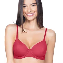 Amante Red Under Wired Padded T-Shirt Bra-19