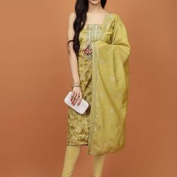 Meena Bazaar Ethnic Motifs Printed Sequinned Unstitched Dress Material-image-91