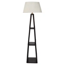 Tucasa SHS-161 Mango Wood Cotton B-22 Floor Lamp 60 Inch (Brown and Beige)-image-45