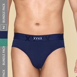 XYXX Pack Of 2 Mid-Rise Cotton Anti Microbial Basic Briefs XYBRF2PCKN782-picture-29