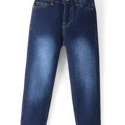 Pine Kids Ankle Length Washed Denim Jeans - Dark Blue-picture-21