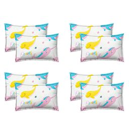 RRC Super Soft Brushed Microfiber Cotton Pillow Cover Pack of 4 - Multicolour-13