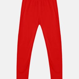 Kiddopanti Solid Leggings - Red-image-99