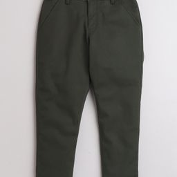 BAATCHEET Solid Formal Pant - Olive Green-image-41