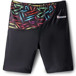 ROVARS Swimming Trunks with Abstract Print - Blue & Green-picture-6