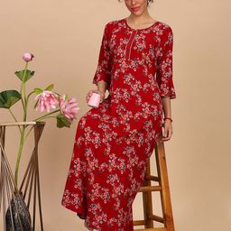 9shines Label Printed Maxi Nightdress-image-81