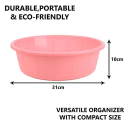 Kuber Industries Pink & Black 3 Pieces Regular Desk Organisers 6L Each image 4