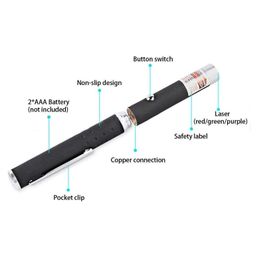 Oskart Laser Light Disco Pointer Pen Beam with Adjustable Antena Cap to Change Project Design for Presentation - (Colour and Print May Vary) image 5