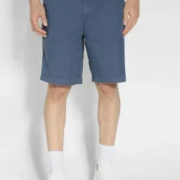 American Eagle Navy Cotton Regular Fit Shorts-picture-15