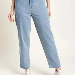 Bene Kleed Light Blue Cotton Regular Fit High Rise Jeans-picture-9