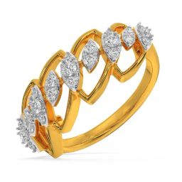 Kisna Diamond & Gold Jewellery Margaret 18k (750) Diamond & Gold Ring For Women-image-55