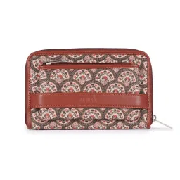 ZOUK Fatehpur Fresco Multicolor Printed Small Zip Around Wallet for Women image 2