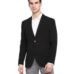 Turtle Black Regular Fit Blazer-image-24