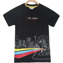 Tales & Stories Boys Black Printed T-Shirt-image-28