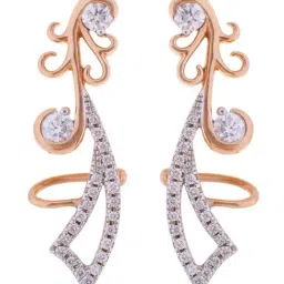CKC 18k Gold & Diamond Earrings for Women-image-94