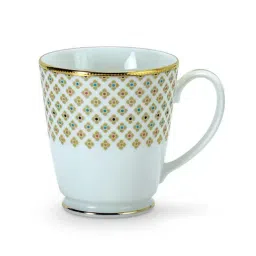 Noritake Petite Fleur White & Beige Poreclain Milk Mug (0.37 L) - Set of 2-27
