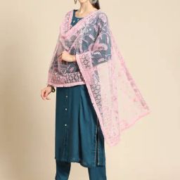 Saadgi Pink Embroidered Dupatta-image-82
