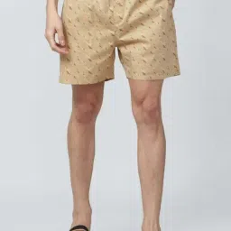 Peter England Khaki Cotton Regular Fit Printed Boxers-picture-35