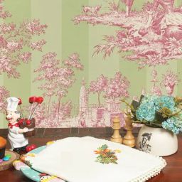 DE CHEVALERiE en Rouge Christmas Noel White & Green Cotton Table Napkins-30