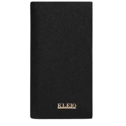 KLEIO Black Solid Zip Around Wallet for Women-48