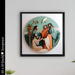 SOWPEACE White & Orange 1 Piece Canvas Other Wall Photographs-image-9