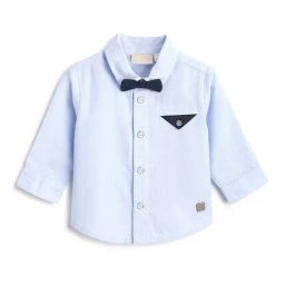 Chicco Boys Light Blue Cotton Regular Fit Shirt-picture-5
