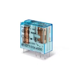 Finder PCB Mount Power Relay 6 V DC Coil 10 A Switching Current DPDT, 40.62.7.006.4000-picture-22