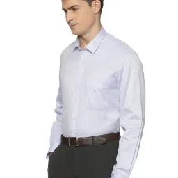 The Formal Club Blue Comfort Fit Texture Shirt-picture-5
