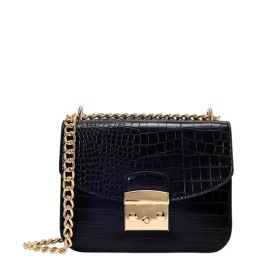Lino Perros Black Textured Small Shoulder Handbag-image-64