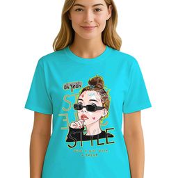 Raregems Printed Round Neck Pure Cotton T-shirt-image-92